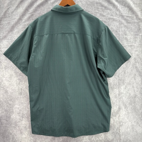 Dixxon Benny Shirt Mens XXL Green Triple Stripe Short Sleeve - Picture 6 of 6